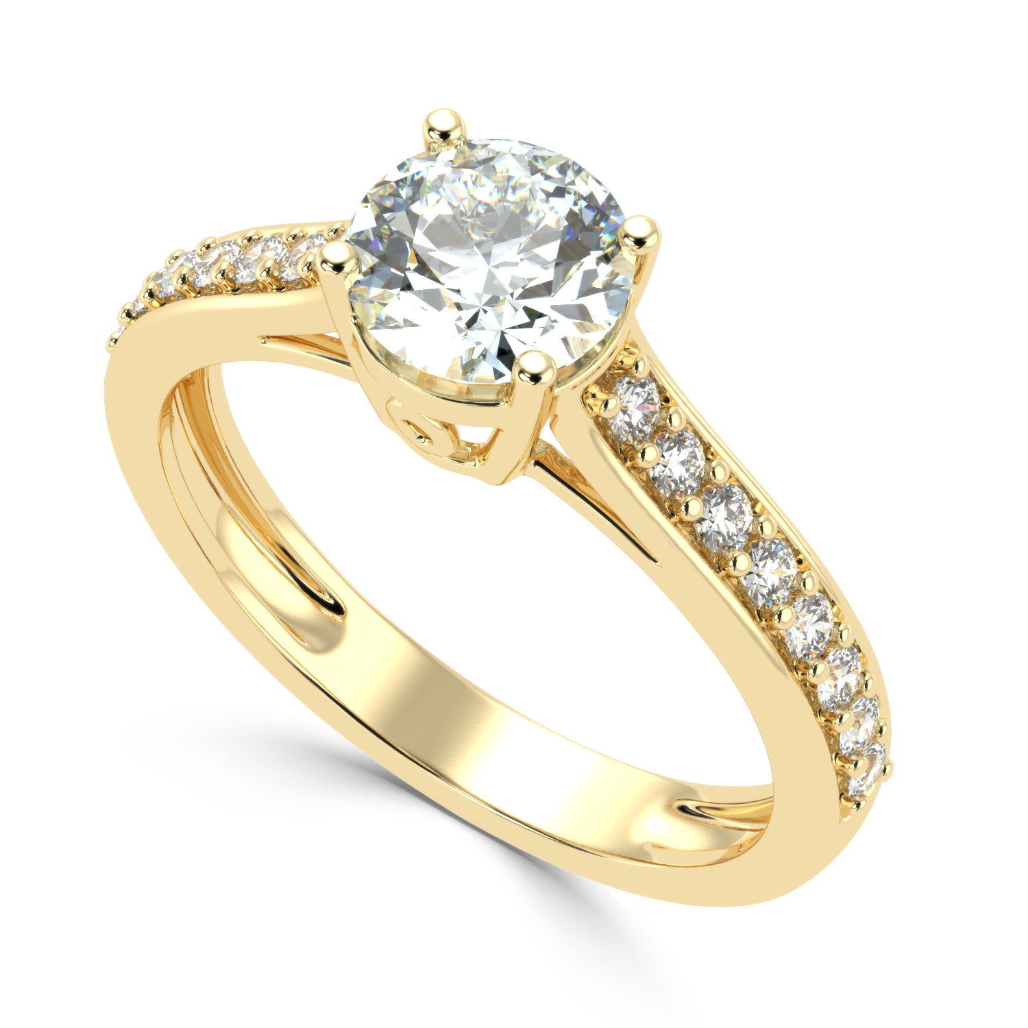 1.08Carat G Color VS1 Clarity Diamond Studded Natural Diamond Ring.